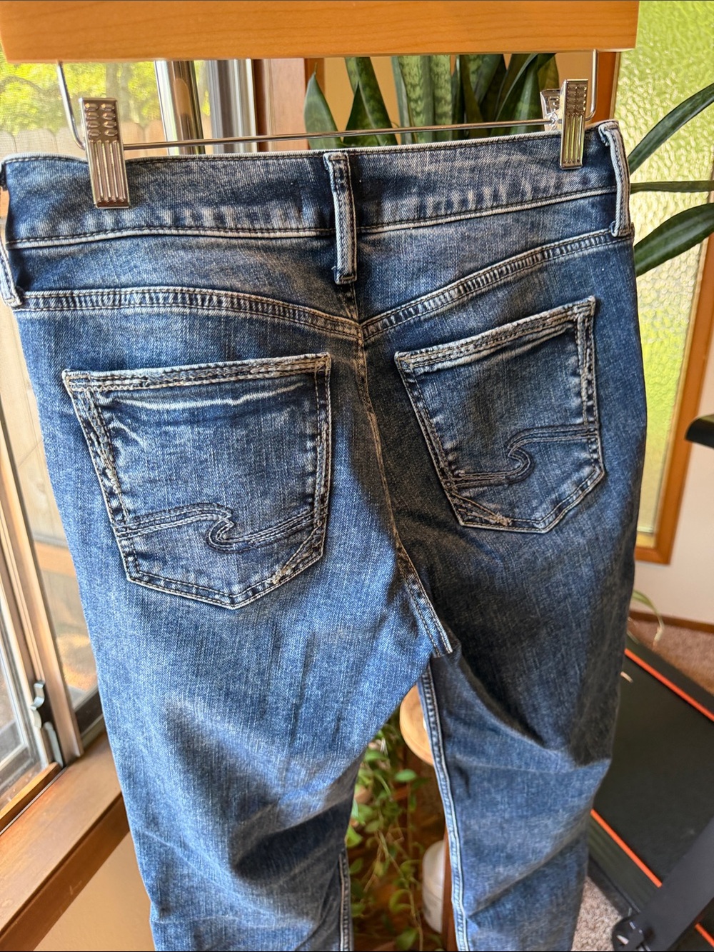 Silver Jeans Dark Blue Boyfriend Straight-Leg Jeans - Picture 5 of 6